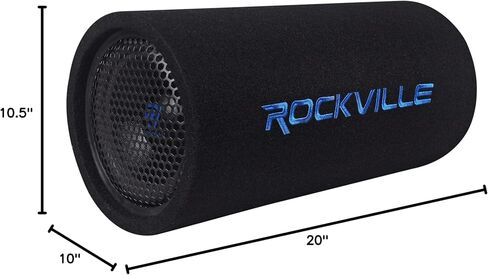 Rockville 8" Powered Subwoofer Sub Bass Tube+MP3 Input+Amp Kit for Jeep Wrangler 87-06 in Saudi Arabia
