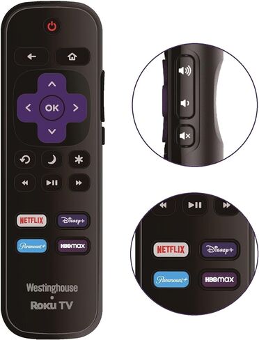 Replacement Remote Control Compatible with All Westinghouse Roku TV Smart TVs 【Not for Roku Stick and Roku Box】(Netflix/Apple TV+ / Paramount+ / HBO Max) in Saudi Arabia