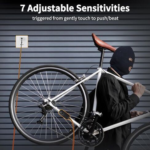 WSDCAM 113dB Loud Anti Theft Vibration Sensor Alarm Systems for Electric Bike Motorcycle Golf Car Trailer Mailbox Garage Door Waterproof Home Security Bike Accessories Bike Alarm with Remote in Kuwait