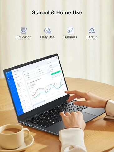 Win11 Pro Laptop 8GB LPDDR4 RAM 256GB SATA SSD ، CELERON N4020 ، GIGABIT LAN ， 4K HD ، WI-FI5 ، Bluetooth5 in Saudi Arabia