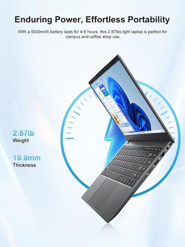 Win11 Pro Laptop 8GB LPDDR4 RAM 256GB SATA SSD ، CELERON N4020 ، GIGABIT LAN ， 4K HD ، WI-FI5 ، Bluetooth5 in Saudi Arabia