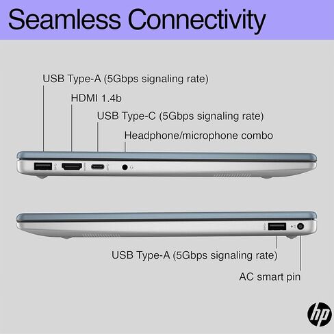HP 14 Ultrabook Laptop Computer 2025 Premium Lifetime Office 2024 ، CoPilot AI ، 8-core intel core i3 ، ذاكرة الوصول العشوائي 16 جيجابايت ، تخزين 1 تيرابايت (500 جيجا بايت SSD + 500GB ex in Saudi Arabia