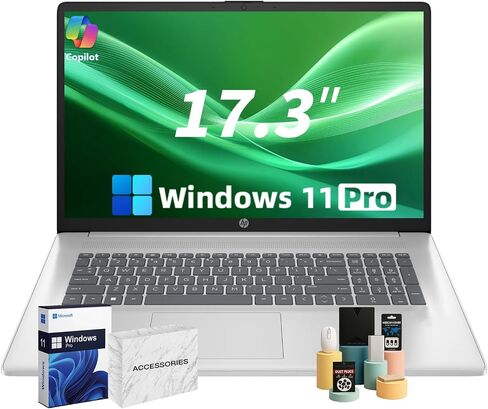 HP 17 Business Laptop-17.3 "HD+ Display ، Intel 10-Core I5-1334U CPU ، INTEL Graphics ، 32 GB RAM ، 1 TB SSD ، Wi-Fi 6 ، PAD Numeric ، Windows 11 Pro PC Computer for Study & Work in Saudi Arabia