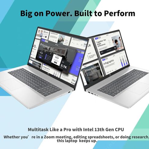 HP 17 Business Laptop-17.3 "HD+ Display ، Intel 10-Core I5-1334U CPU ، INTEL Graphics ، 32 GB RAM ، 1 TB SSD ، Wi-Fi 6 ، PAD Numeric ، Windows 11 Pro PC Computer for Study & Work in Saudi Arabia