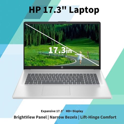 HP 17 Business Laptop-17.3 "HD+ Display ، Intel 10-Core I5-1334U CPU ، INTEL Graphics ، 32 GB RAM ، 1 TB SSD ، Wi-Fi 6 ، PAD Numeric ، Windows 11 Pro PC Computer for Study & Work in Saudi Arabia