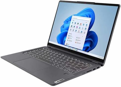 Lenovo Flex 5 14" 2-in-1 Touchscreen Laptop - AMD Ryzen 7 5700U - 16:10 2K QHD (2240 x 1400) 100% sRGB Display - 16GB RAM - 512GB PCIe SSD - Type-C - Fingerprint - Wi-Fi 6 – Win 11- w/HDMI Cable in Saudi Arabia