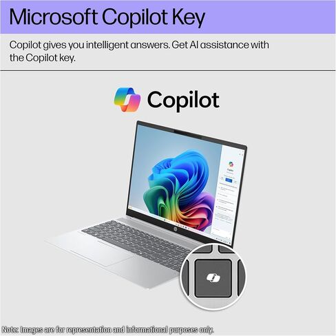 HP OmniBook 5 AI Copilot+ Laptop, AMD Ryzen AI 7 350, 32 GB LPDDR5x RAM, 2 TB PCIe SSD, 16" 2K (1920x1200) Touchscreen Display, AMD Radeon 860M, Backlit Numeric Keyboard, W11 Home, Silver in Saudi Arabia
