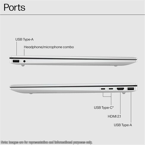 HP OmniBook 5 AI Copilot+ Laptop, AMD Ryzen AI 7 350, 32 GB LPDDR5x RAM, 2 TB PCIe SSD, 16" 2K (1920x1200) Touchscreen Display, AMD Radeon 860M, Backlit Numeric Keyboard, W11 Home, Silver in Saudi Arabia