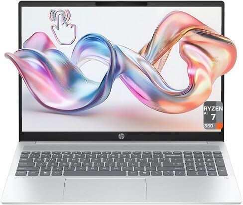 HP OmniBook 5 AI Copilot+ Laptop, AMD Ryzen AI 7 350, 32 GB LPDDR5x RAM, 2 TB PCIe SSD, 16" 2K (1920x1200) Touchscreen Display, AMD Radeon 860M, Backlit Numeric Keyboard, W11 Home, Silver in Saudi Arabia