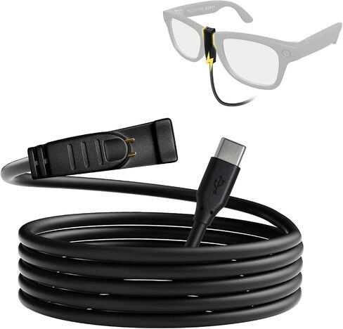 كابل الشحن من النوع-C لـ Rayban Meta Wayfarer/Skyler/Headliner Smart Classes ، كابل شاحن محمول متوافق مع نظارات Meta Rayban ، للحصول على ملحقات Rayban Meta ، 3.28 قدم in Saudi Arabia
