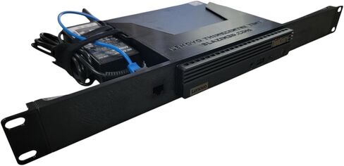 حامل رف مقاس 19 بوصة لـ Lenovo ThinkCentre Tiny PC ، M75Q M80Q M90Q Series ، Front Network Access (Black) in Saudi Arabia