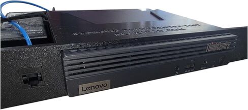 حامل رف مقاس 19 بوصة لـ Lenovo ThinkCentre Tiny PC ، M75Q M80Q M90Q Series ، Front Network Access (Black) in Saudi Arabia