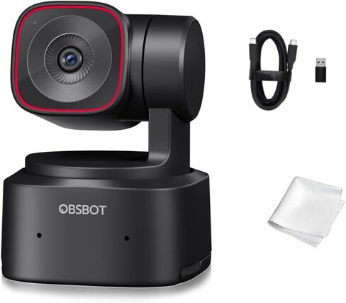 Obsbot Tiny 2 Lite ، PTZ 4K Webcam 1080p@60fps HDR ، مع تتبع الذكاء الاصطناعي ، وغطاء الخصوصية ، والميكروفون ، 1/2 بوصة ، USB2.0 ، المكونات والتشغيل ، للمؤتمرات ، البث المباشر ، متوافق مع Skype/youtube/الفرق in Saudi Arabia