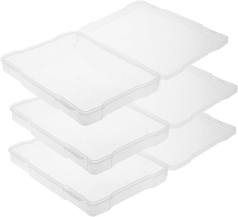 Gadpiparty 3Pcs Plastic Photo Storage Boxes with Snap Tight Lids Transparent Organizer Cases for Postcards Jewelry Screws and Small Craft Items and Stackable in Saudi Arabia