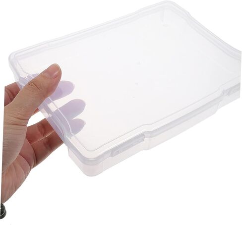 Gadpiparty 3Pcs Plastic Photo Storage Boxes with Snap Tight Lids Transparent Organizer Cases for Postcards Jewelry Screws and Small Craft Items and Stackable in Saudi Arabia
