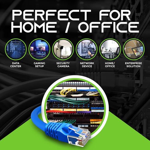 GearIT 100-Pack, Cat5e Ethernet Patch Cable 3 Feet - Snagless RJ45 Computer LAN Network Cord, Black - Compatible with 48 Port Switch POE Rackmount 48port Gigabit in Kuwait