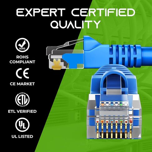 GearIT 100-Pack, Cat5e Ethernet Patch Cable 3 Feet - Snagless RJ45 Computer LAN Network Cord, Black - Compatible with 48 Port Switch POE Rackmount 48port Gigabit in Kuwait