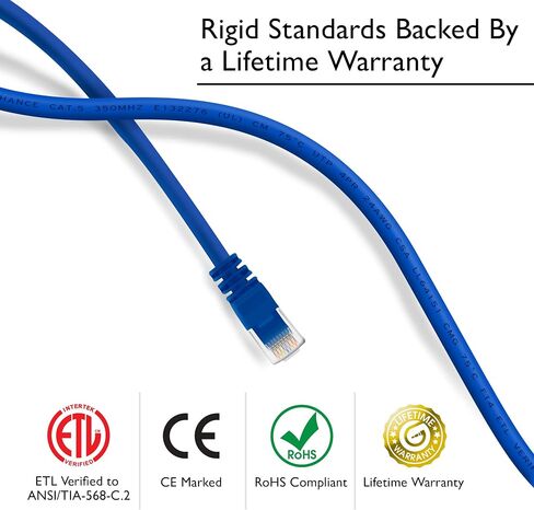 GearIT 100-Pack, Cat5e Ethernet Patch Cable 3 Feet - Snagless RJ45 Computer LAN Network Cord, Black - Compatible with 48 Port Switch POE Rackmount 48port Gigabit in Kuwait