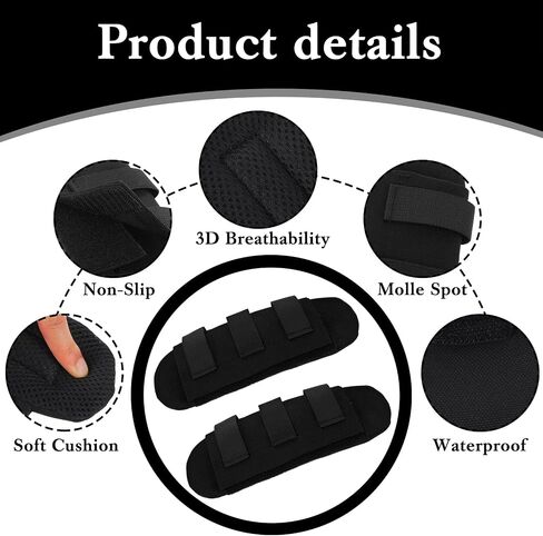 2 Pack Shoulder Strap Pad, Backpack Strap Pads, Comfortable Vest Shoulder Pad Compatible with 3'' Vest Sling Bags, Guitar (Black) in Saudi Arabia