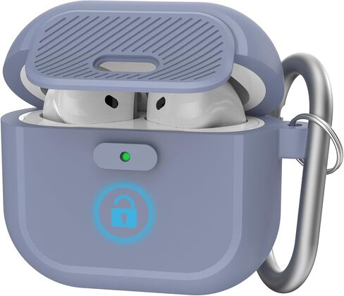 Airpods Pro 2 Case - [مع قفل] تصميم قطعة واحدة من Airpods Pro (2nd/1st Gen) ، غطاء حماية كامل للسيليكون ناعم مع قفل مفتوح/إغلاق سهل للنساء/الرجال (أسود) in Kuwait