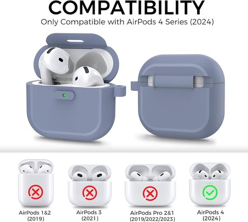 Airpods Pro 2 Case - [مع قفل] تصميم قطعة واحدة من Airpods Pro (2nd/1st Gen) ، غطاء حماية كامل للسيليكون ناعم مع قفل مفتوح/إغلاق سهل للنساء/الرجال (أسود) in Kuwait
