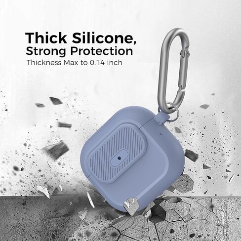 Airpods Pro 2 Case - [مع قفل] تصميم قطعة واحدة من Airpods Pro (2nd/1st Gen) ، غطاء حماية كامل للسيليكون ناعم مع قفل مفتوح/إغلاق سهل للنساء/الرجال (أسود) in Kuwait