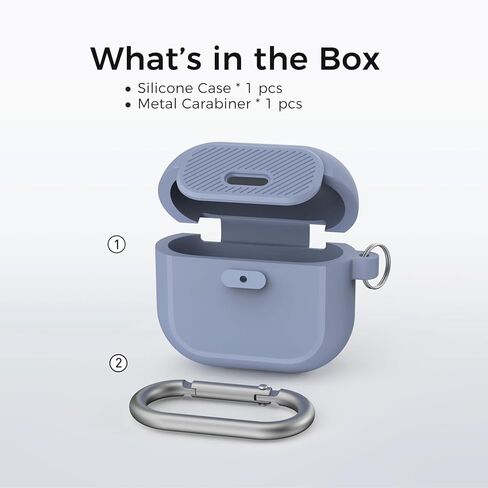 Airpods Pro 2 Case - [مع قفل] تصميم قطعة واحدة من Airpods Pro (2nd/1st Gen) ، غطاء حماية كامل للسيليكون ناعم مع قفل مفتوح/إغلاق سهل للنساء/الرجال (أسود) in Kuwait