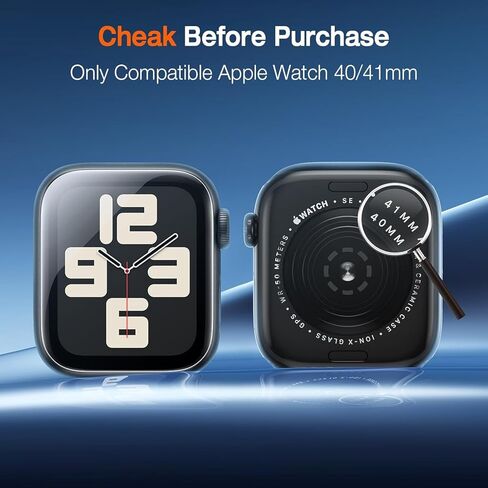 EGV 4 Pack for Apple Watch Screen Protector 40mm [مربع تثبيت تلقائي] [0 فقاعات] HD FIME ULTRA-SHIN FIME in Kuwait