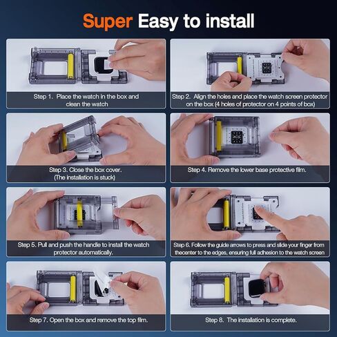 EGV 4 Pack for Apple Watch Screen Protector 40mm [مربع تثبيت تلقائي] [0 فقاعات] HD FIME ULTRA-SHIN FIME in Kuwait