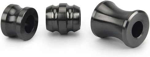 Black Titanium Alloy DIY Paracord Beads,EDC Screw Thread Geometry Cylindrical Handmade Beads,Outdoor Tool Clothes Zipper Accessories (Black B) in Saudi Arabia