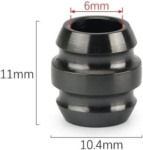 Black Titanium Alloy DIY Paracord Beads,EDC Screw Thread Geometry Cylindrical Handmade Beads,Outdoor Tool Clothes Zipper Accessories (Black B) in Saudi Arabia