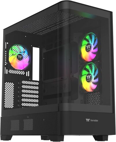 Thermaltake View 290 ؛ برج منتصف 3x120mm المشجعين argb lite. 360mm دعم الرادياتير ؛ 450mm التخليص GPU. دعم الموصل المخفي ؛ فتحات PCIe القابلة للدوار ؛ 200 مم التخليص PSU ؛ أسود ؛ CA-11G-00M1WN-00 in Kuwait