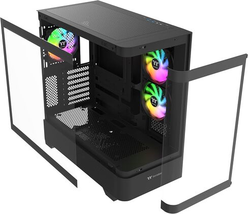 Thermaltake View 290 ؛ برج منتصف 3x120mm المشجعين argb lite. 360mm دعم الرادياتير ؛ 450mm التخليص GPU. دعم الموصل المخفي ؛ فتحات PCIe القابلة للدوار ؛ 200 مم التخليص PSU ؛ أسود ؛ CA-11G-00M1WN-00 in Kuwait