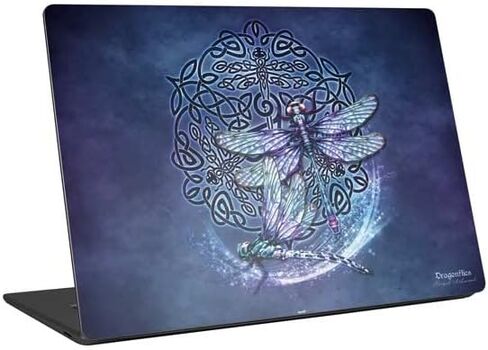 Skinit Laptop Decal Skin Compatible with Universal Laptop 12in (9.8 x 6.8in) - Tate and Co. Dragonfly Celtic Knot Design in Saudi Arabia