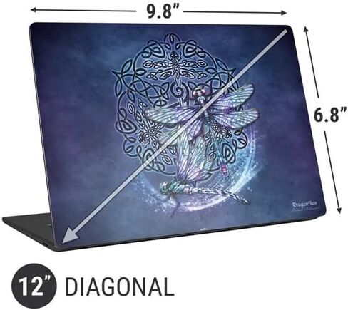 Skinit Laptop Decal Skin Compatible with Universal Laptop 12in (9.8 x 6.8in) - Tate and Co. Dragonfly Celtic Knot Design in Saudi Arabia