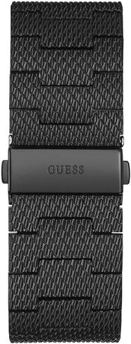GUESS Men's U12557G1 Classic Black IP Rectangular Diamond Accented Watch in Kuwait