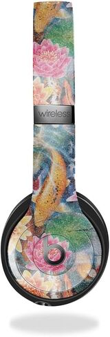 Glossy Glitter Headphone Skin Compatible with Beats Solo 4 - Koi Pond - Premium 3M Vinyl Protective Wrap Decal Cover - Easy to Apply | Crafted in The USA by MightySkins in Saudi Arabia