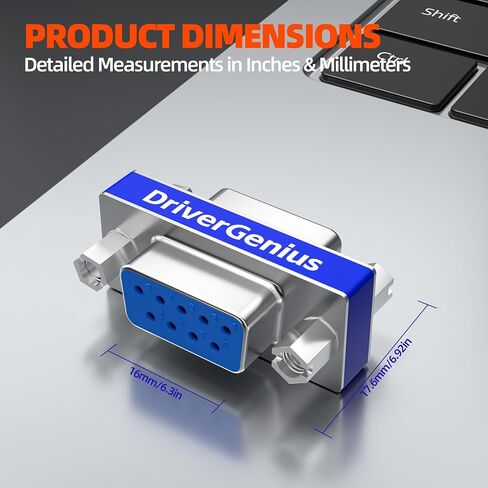LinkStable DriverGenius RD232M2M DB9 Serial RS232 COM مغير الجنس لمهايئ الكابل التسلسلي USB إلى RS232 (ذكر/ذكر) in Saudi Arabia