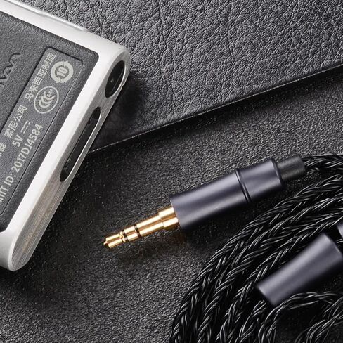 كابل ترقية IEM ، 16 من الحبال التي تم ترقية سماعة الأذن المطلية بالفضة ، QDC-C Pin 1.5m في كبل مراقبة الأذن لـ KZ ZS10 ZSN Pro AS16 CCA CRA C12 (راحة 2Pin 3.5mm 4.9ft) أسود) in Kuwait
