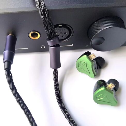 كابل ترقية IEM ، 16 من الحبال التي تم ترقية سماعة الأذن المطلية بالفضة ، QDC-C Pin 1.5m في كبل مراقبة الأذن لـ KZ ZS10 ZSN Pro AS16 CCA CRA C12 (راحة 2Pin 3.5mm 4.9ft) أسود) in Kuwait
