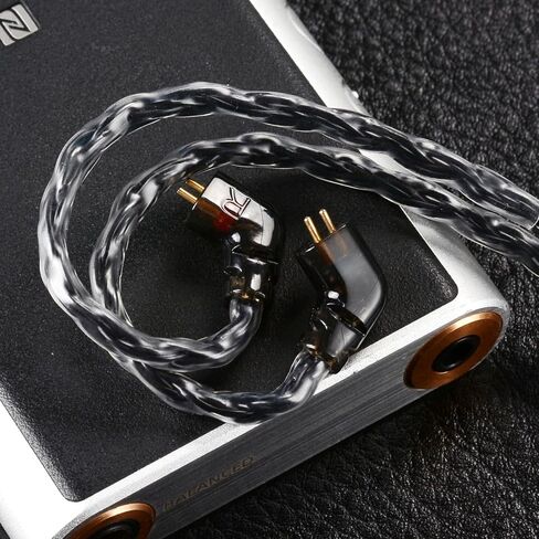 كابل ترقية IEM ، 16 من الحبال التي تم ترقية سماعة الأذن المطلية بالفضة ، QDC-C Pin 1.5m في كبل مراقبة الأذن لـ KZ ZS10 ZSN Pro AS16 CCA CRA C12 (راحة 2Pin 3.5mm 4.9ft) أسود) in Kuwait