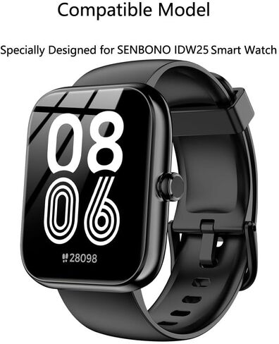 لمشاهدة Senbono Smart Watch IDW25 واقي الشاشة [5 Pack] HD Clear Soft Pet Film [anti-fingerprint] [مضاد للخلع] [Free Free] متوافق مع WNH Kalinco Boooomic Mikego Senbono Smartwatch IDW25 in Saudi Arabia