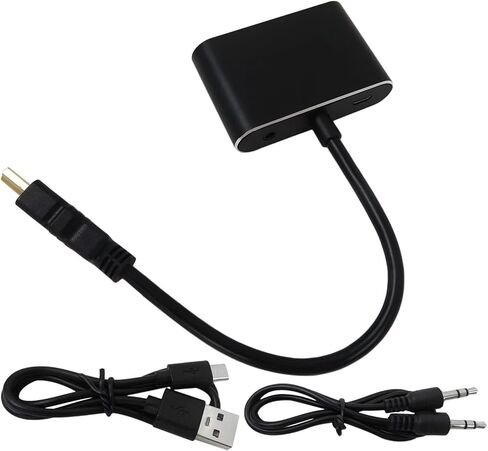 جديد 2 في 1 HDMI إلى محول HDMI + VGA مع الصوت ، مخرجات مصدر PC HDMI إلى التلفزيون/الشاشة مع موصل HDMI/VGA ، محول فيديو 1080p للكمبيوتر ، الكمبيوتر المحمول ، جهاز العرض ، HDTVs ، الشاشات in Kuwait