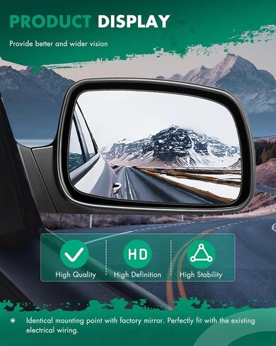 SCITOO Passenger Side Mirrors fit for 2007 2008 2009 2010 2011 for Toyota Camry with Power Controlling Non-telesccoping Non-Folding Features Exterior Accessories Mirrors in Kuwait