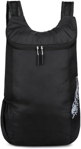 Outdoor Lightweight Foldable Backpack for Men and Women – Waterproof, Multi-Pocket with Zipper Closure – Ideal for Running, Hiking, Travel, Gym, and Everyday Use – A Practical Gift Choice(Black) in Saudi Arabia