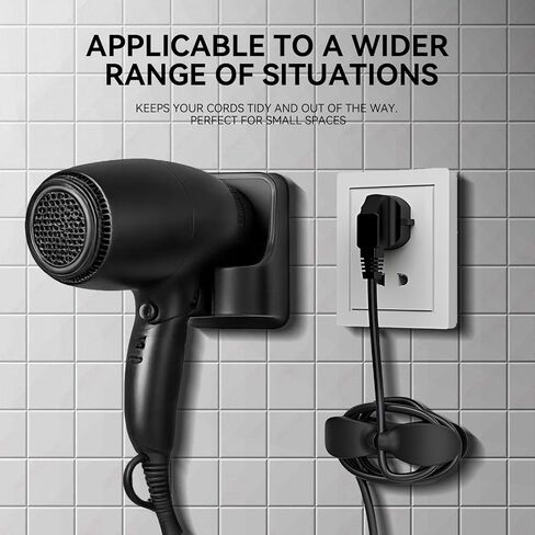 4 Pack Cord Organizer for Kitchen Appliances, Cord Holder stick on, Small Kitchen Cord keeper, Adhesive Cord Winder for Pressure Cooker, Mixer, Blender, Toaster, Air Fryer, Black in Saudi Arabia