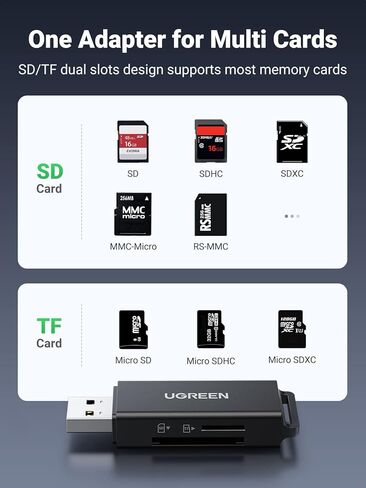 UGREEN USB C to USB Adapter 4 Pack +USB SD Card Reader in Saudi Arabia