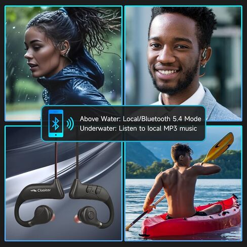 S36 HIFI سماعات أذن مقاومة للماء للسباحة ، وسماعات السباحة IPX8 تتصدر 32 جيجابايت مع تشغيل Bluetooth & MP3 ، وسماعات ألعاب الضوضاء اللاسلكية داخل الماء للسباحة للسباحة in Saudi Arabia