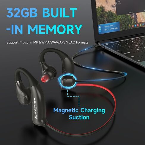 S36 HIFI سماعات أذن مقاومة للماء للسباحة ، وسماعات السباحة IPX8 تتصدر 32 جيجابايت مع تشغيل Bluetooth & MP3 ، وسماعات ألعاب الضوضاء اللاسلكية داخل الماء للسباحة للسباحة in Saudi Arabia