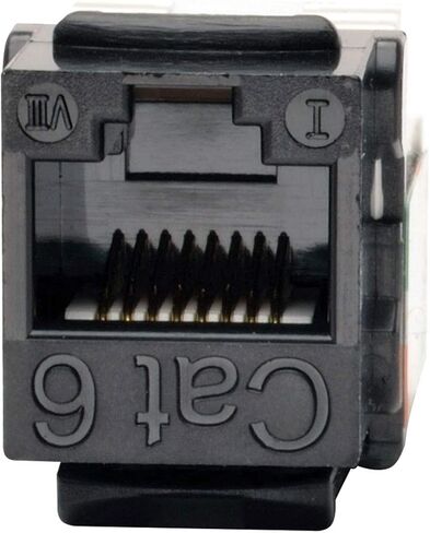 TRIPP LITE Cat6 Cat5e 110 Style Punch Down Keystone Jack, Black, 10-Pack (N238-010-BK) in Saudi Arabia